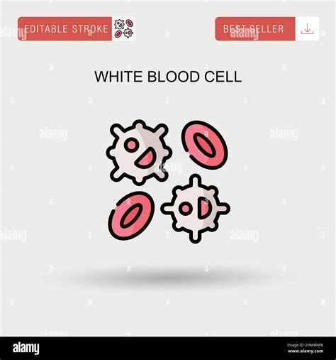 White Blood Cell Simple Vector Icon Stock Vector Image And Art Alamy
