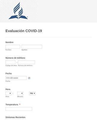 Evaluación COVID 19 Plantilla de formulario JotForm