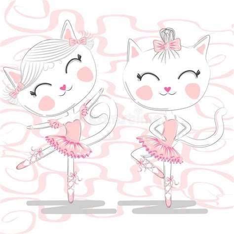 Kitty Ballerina Cute And Beautiful Objects Stock Illustration