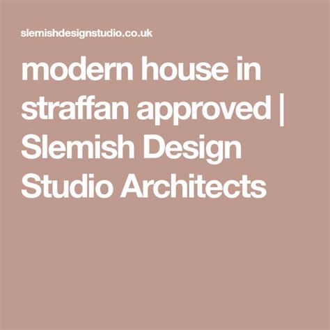 Modern House In Straffan Approved Slemish Design Studio