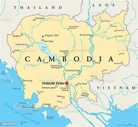 Cambodia Political Map Stock Illustration Download Image Now