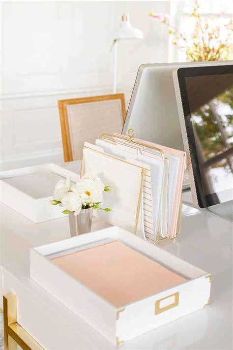 White Gold And Pink Desk Stationery Will Go With Anything Love This
