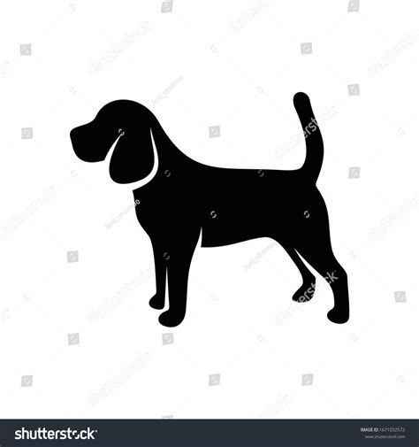 Silhouette Beagle Dog Vector Illustration Design Stock Vector Royalty