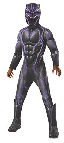 Buy Rubies Boys Black Panther Super Deluxe Light Up Battle Costume As