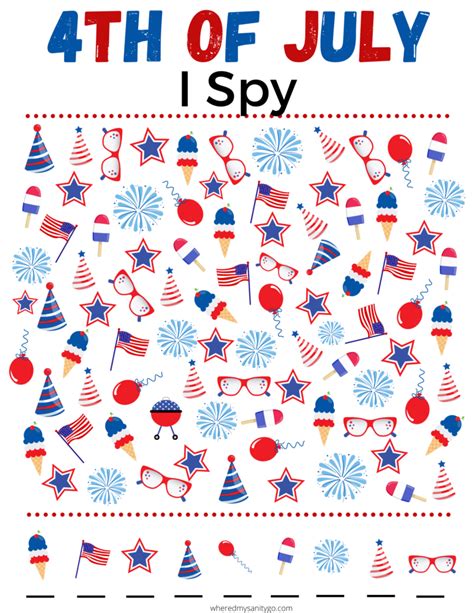 Free 4th Of July Party Games Printable Activity Worksheets For Kids