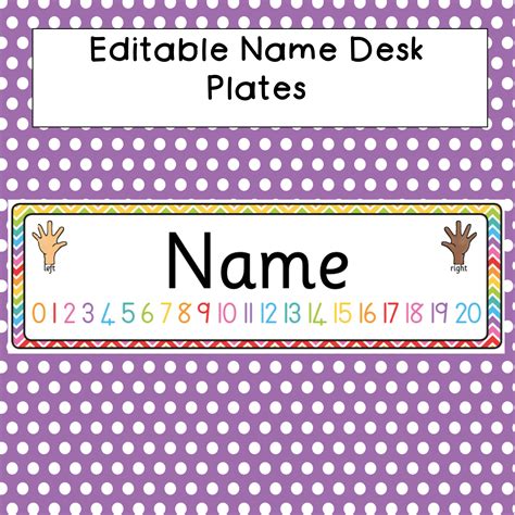 Editable Name Desk Plates • Teacha