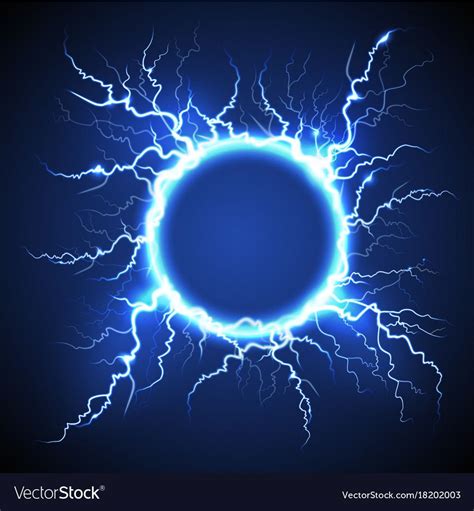 Luminous Electric Circle Lightning Atmospheric Phenomenon Realistic