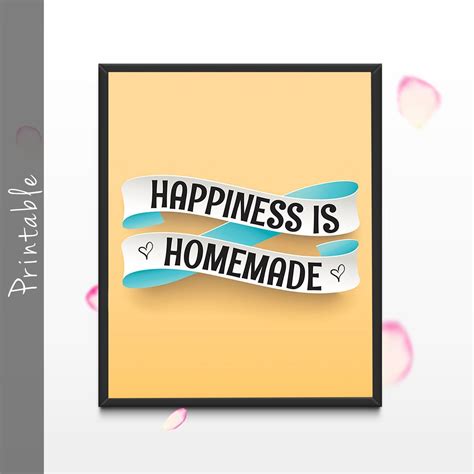 Happiness Is Homemade Printable Inspirational Quote Etsy Printable