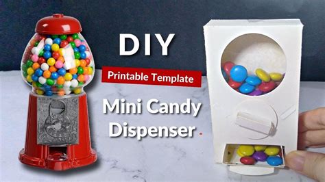 Diy Paper Candy Dispenser With Template Paper Craft Ideas Free Svg