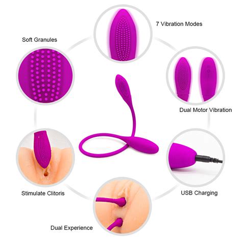 Rechargeable Double End Dildo Vibrator Anal Plug Erotic Sex Toy For
