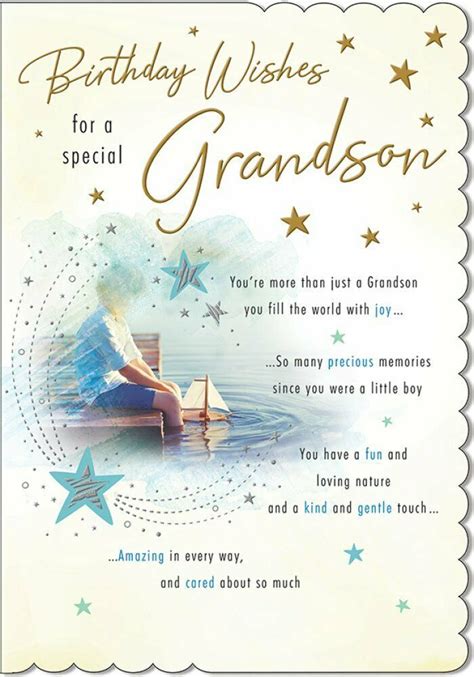 And for grandchildren too of course! To A Special Grandson On Your Birthday Greeting Card - 9 x ...