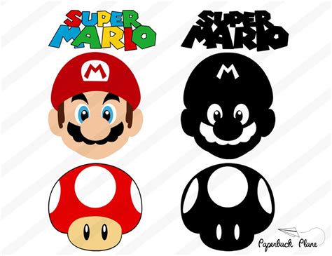 Super Mario Svg Png Cut Files For Use With By Paperbackplane