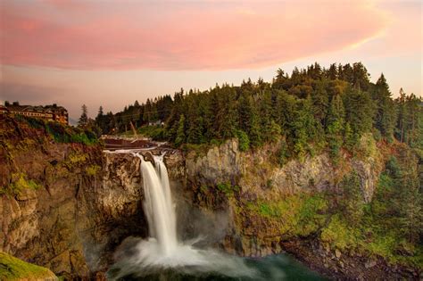 Snoqualmie Falls Waterfall In United States Thousand