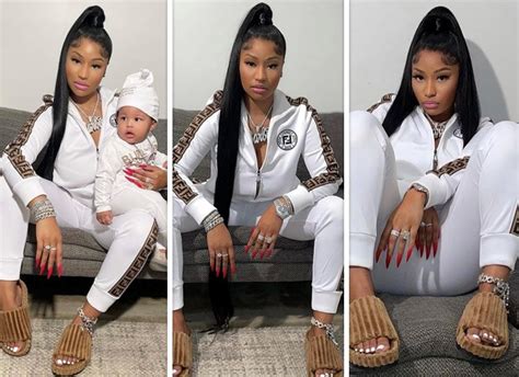 Nicki Minaj Twins With Her Son As She Poses In A Designer Fendi