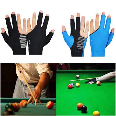 1PC 3 Fingers Snooker Billiard Glove Men Women Billiard Cue Glove Pool