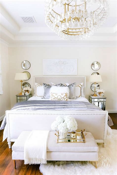 Pin By The Perennial Style Fashion On Coffice In 2020 White And Silver Bedroom Gold Bedroom