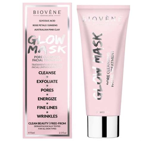 Biovene Glow Mask Pore Cleansing Facial Treatment 75ml Justmylook