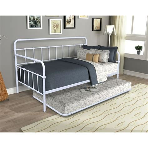 Metal Frame Daybed With Trundle Day Bed With Under Bed Single Bed