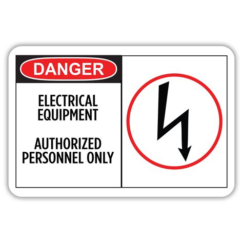 Danger Electrical Equipment Authorized Personnel Only American Sign