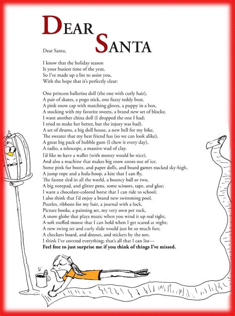 Dear Santa Funny Christmas Poems Christmas Poems Kids Poems