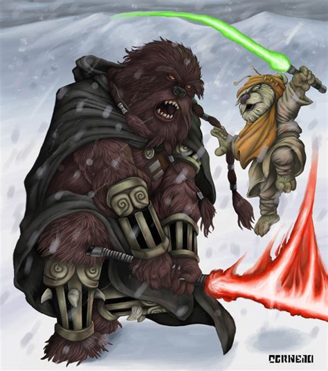 Jedi Ewok Vs Wookie Sith By Cornejor On Deviantart