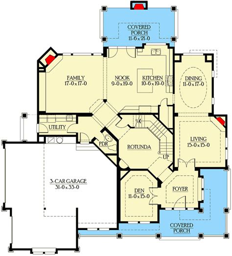 Plan 23176jd Intricate Craftsman House Plan For Corner Lots House