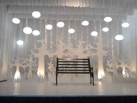 White Wedding Stage Decoration