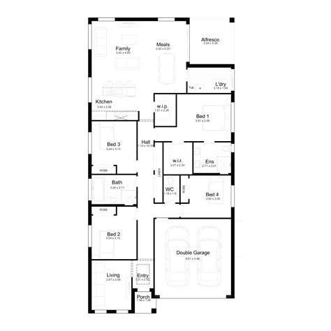 Allira 24 10m Narrow Block Single Storey House Design