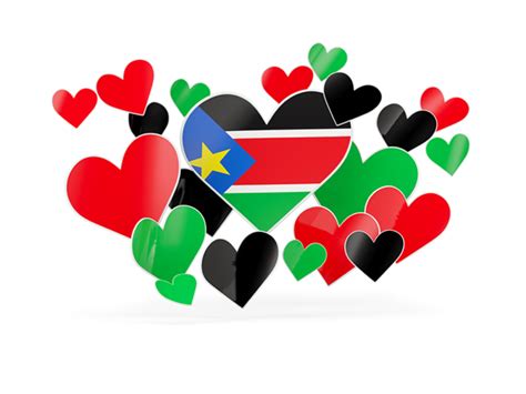 Административно южный судан делится на 10 штатов, которые созданы из 3 вилайетов судана: Южный Судан, летающие сердца. Скачать иллюстрацию