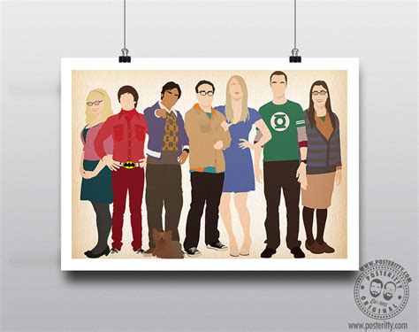 The Big Bang Theory Minimalist Gang Poster — Posteritty