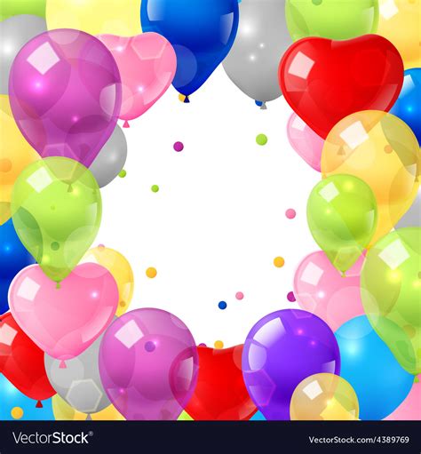 Colorful Balloons Background Royalty Free Vector Image