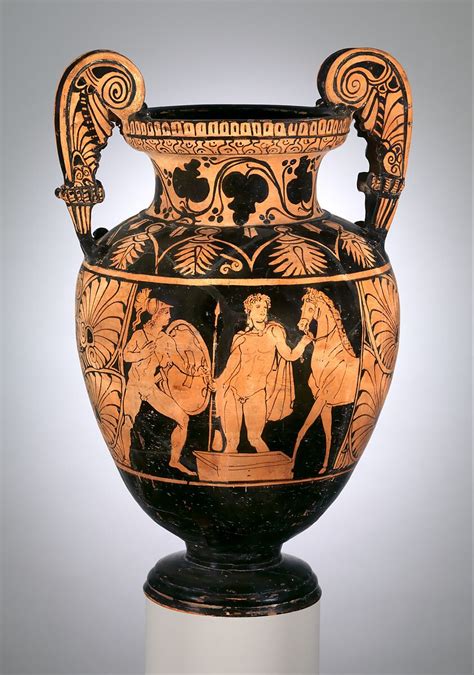 Terracotta Volute Krater Bowl For Mixing Wine And Water Etruscan Late Classical The