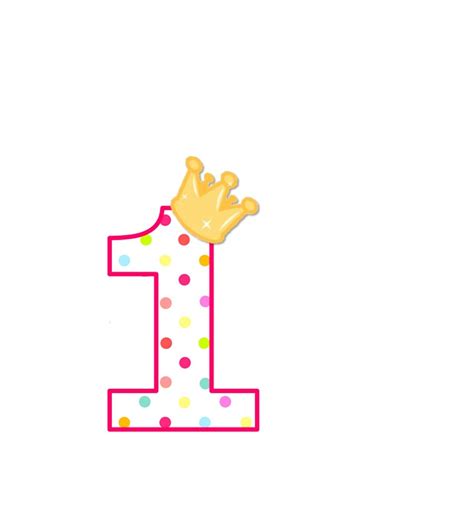 Number 1 With Crown 1st Birthday Printable Free Picture Copy And