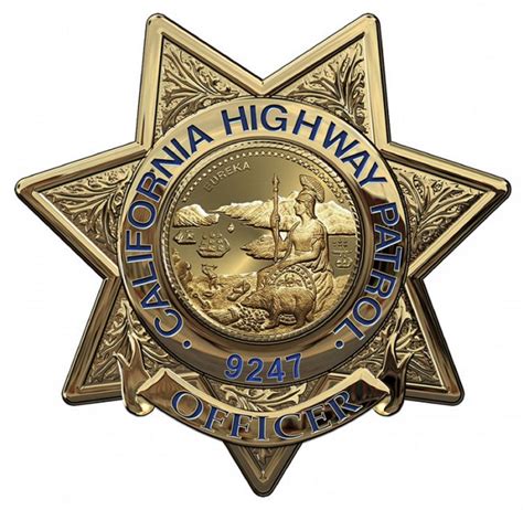 California Highway Patrol Officer Badge All Metal Sign With Your Badge