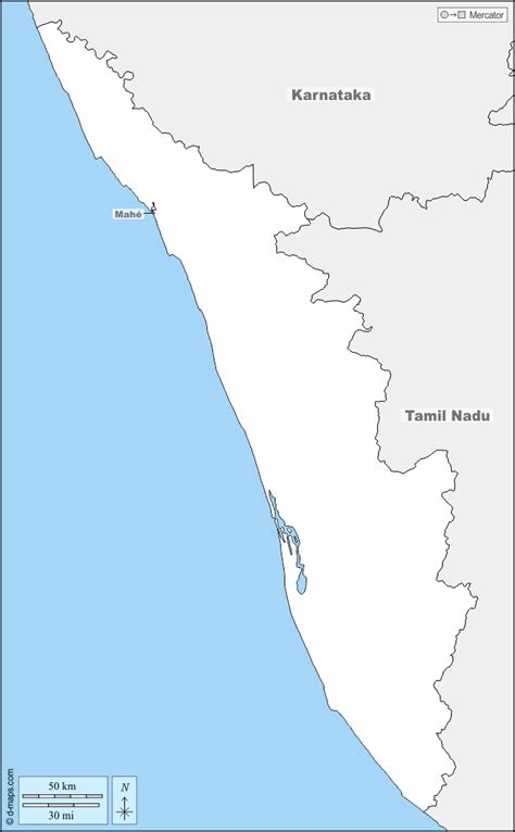 Kerala Outline Map Kerala Free Maps Free Blank Maps Free Outline