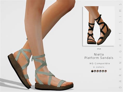 Niella Platform Sandals By Darknightt From Tsr Sims 4 Downloads