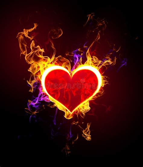 Flaming Heart Stock Illustrations 2413 Flaming Heart Stock