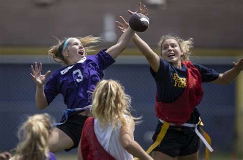 Girls Football League In Rosemount Waves Opportunity Flag For Growing