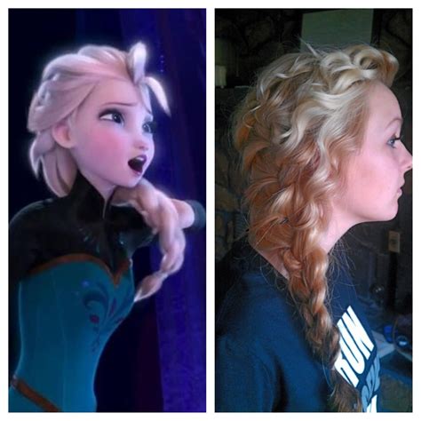 Frozen S Elsa Hairstyle My Babe Did This Elsa Hair Retro Hairstyles Hair Beauty