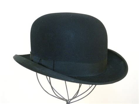 Vintage Stetson Black Felt Hat Mans Derby Mens Bowler