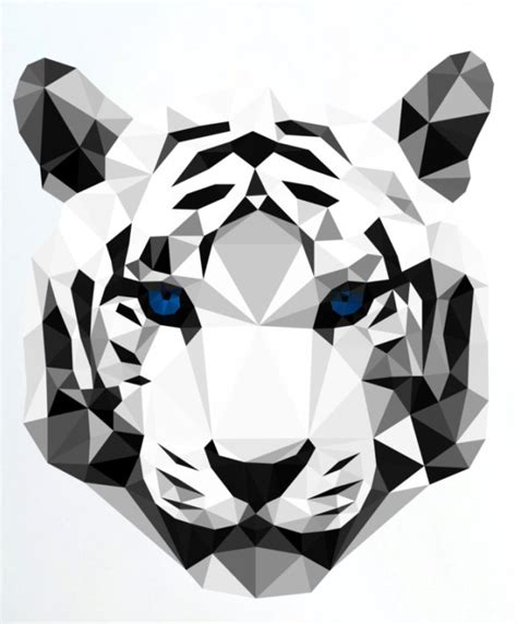 Geometric Tiger Animalgeometry On Etsy Geometric Animals Geometric