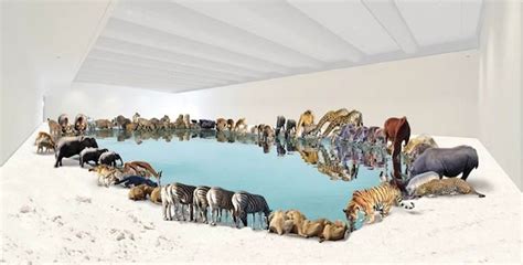 Epic 99 Life Sized Wild Animals Gather At A Watering Hole