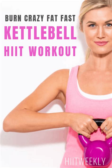 Burn Crazy Fat With This Minute Home Kettlebell Hiit Workout Hiit Weekly