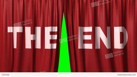 Closing Red Curtain With Title 