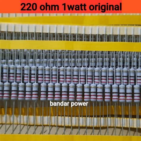 Jual Resistor 220 Ohm 1 Watt Original Shopee Indonesia