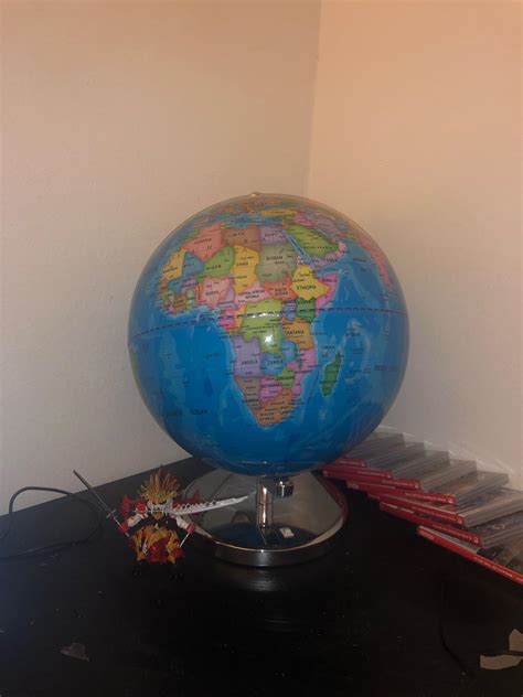 Illuminated Spinning World Globe For Kids Kingso 12 Diameter 3 In 1