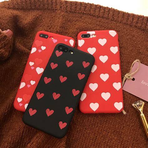 Cute Couple Love Heart Phone Case For Iphone 7 7 Puls 8 8 Puls Case Tpu