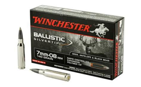 Winchester Ammunition Ballistic Silvertip 7mm 08 140 Grain 20 Round