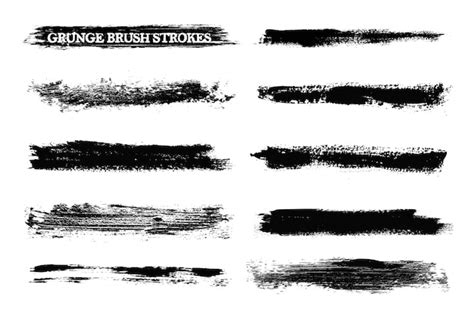 Free Vector Grunge Brush Strokes Collection