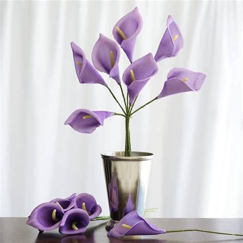 Bush Pcs Lavender Artificial Calla Lilies Flowers Calla Lily